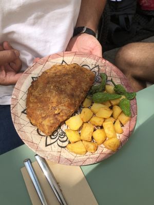 Cachopo asturiano at Hakuna Matata Veggie in Madrid