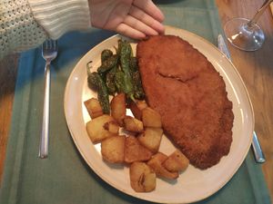 Cachopo asturiano, delicioso  #Veganuary at Hakuna Matata Veggie in Madrid
