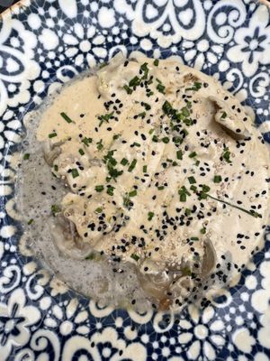 Beyond meat raviolis  at Hakuna Matata Veggie in Madrid