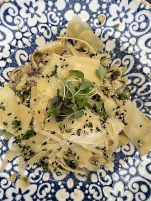 Mushroom pasta  at Hakuna Matata Veggie in Madrid