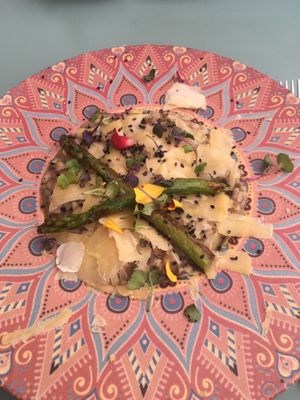  Risotto with vegan parmesan   at Hakuna Matata Veggie in Madrid