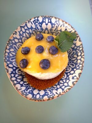 Tarta de no queso. at Hakuna Matata Veggie in Madrid