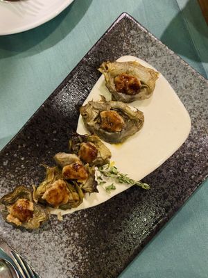 This asparagus starter was delicious   at Hakuna Matata Veggie in Madrid