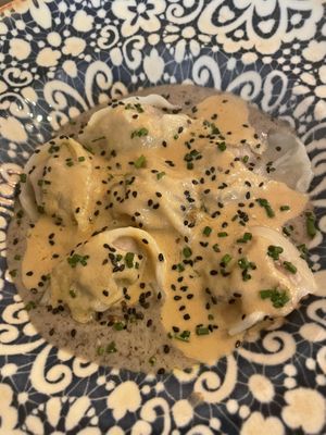 Beyond meat ravioli   at Hakuna Matata Veggie in Madrid