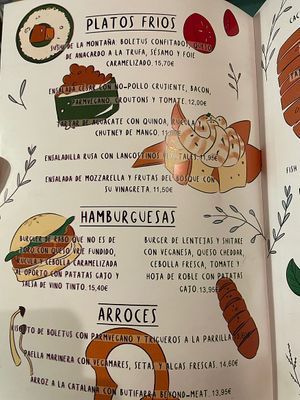 Menu  at Hakuna Matata Veggie in Madrid