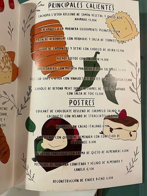 Menu  at Hakuna Matata Veggie in Madrid