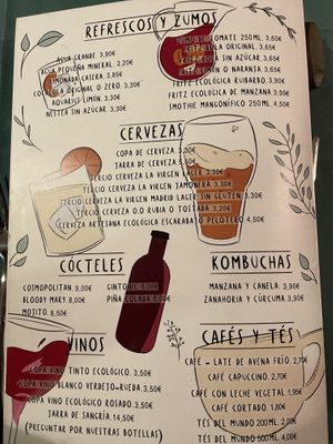 Menu  at Hakuna Matata Veggie in Madrid