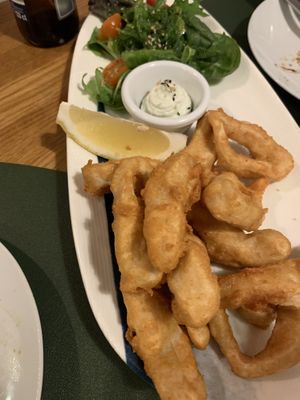 Calamari  at Hakuna Matata Veggie in Madrid