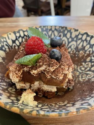 Tiramisú vegano  at Hakuna Matata Veggie in Madrid