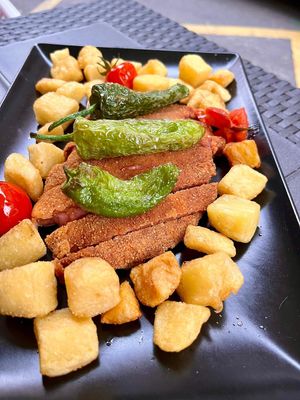 Asturian Cachopo at Hakuna Matata Veggie in Madrid