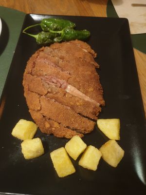 Cachopo at Hakuna Matata Veggie in Madrid