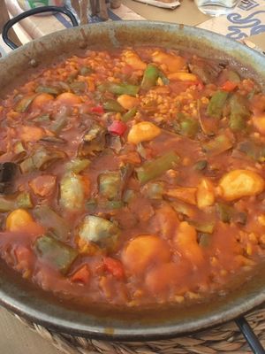 Paella!!! at Hakuna Matata Veggie in Madrid