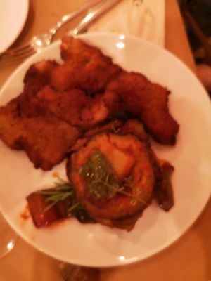 Breaded seitan at Hakuna Matata Veggie in Madrid