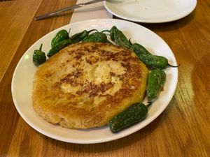 Tortilla de patata sin huevo. at Hakuna Matata Veggie in Madrid