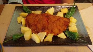 Cachopo at Hakuna Matata Veggie in Madrid