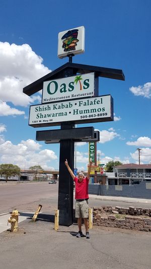 What A GREAT lunch. Wonderful people, outstanding food, fresh delicious 😋😋😋 at Oasis Mediterranean in Gallup