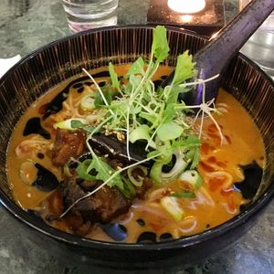 Vegan Tantanmen ramen. at Nood Ramen in Helsinki
