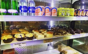 Selection of tray bakes  at Marwick's Vegan Kitchen in Dundee