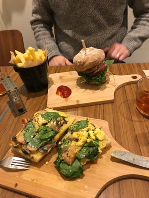 Sorry for dismantling the focaccia before I photographed #hungry! at Marwick's Vegan Kitchen in Dundee