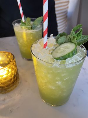 Go Green mocktail  at Basic Kitchen in Charleston