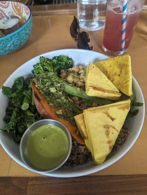 Basic bowl with tofu at Basic Kitchen in Charleston