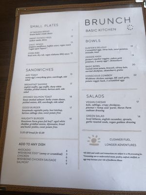 Brunch Menu #Veganuary at Basic Kitchen in Charleston