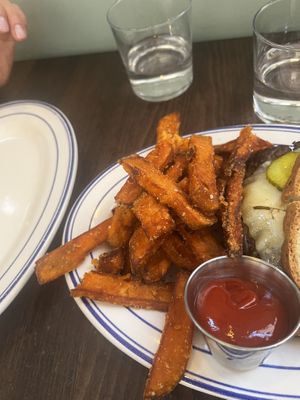 Sweet potato fries #Veganuary at Basic Kitchen in Charleston