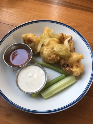 Cauliflower buffalo wings at Basic Kitchen in Charleston