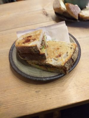 Avo, mushroom and seitan sandwich at The Wildcat in Fort William