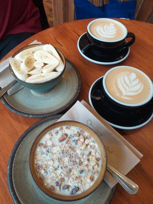 Breakfast muesli - one with extra fruit and one without at The Wildcat in Fort William