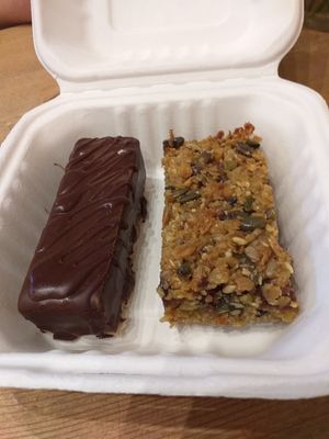 Raw twix style bar and flapjack. at The Wildcat in Fort William