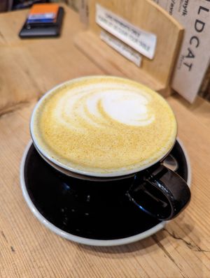 Turmeric latte at The Wildcat in Fort William