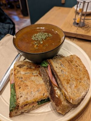 Soup and sandwich special at The Wildcat in Fort William