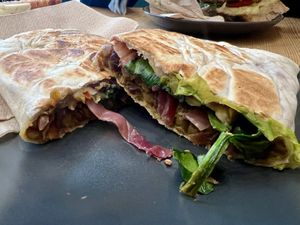 Curried lentil wrap   at The Wildcat in Fort William