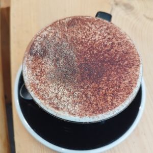 De-li-ci-ous vegan hot chocolate at The Wildcat in Fort William