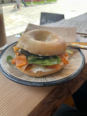 Carrot Lox bagel  at The Wildcat in Fort William