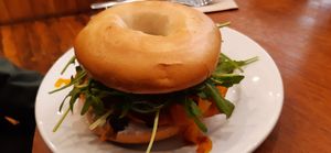 Smoked 'salmon' bagel at The Wildcat in Fort William