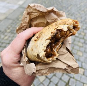 Steak, onion, and gravy pasty. Delicious! 🤤   at The Wildcat in Fort William