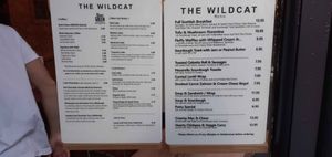 Menu (November 2024) at The Wildcat in Fort William
