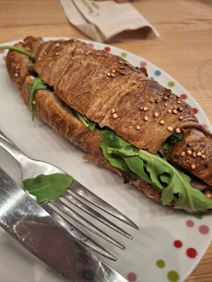 Mushroom and cheese filled croissant - June 2025 at The Wildcat in Fort William