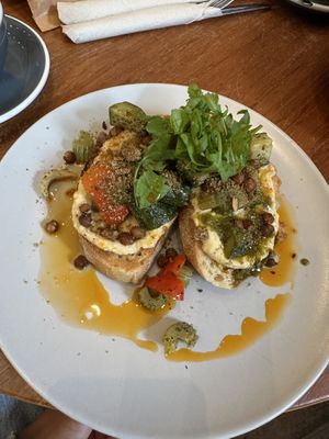 Roast veg & hummus toast  at The Wildcat in Fort William
