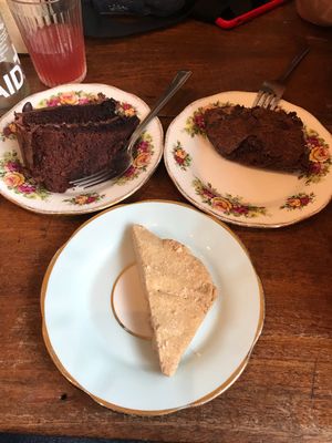 Chocolate Fudge Cake, Brownie, Shortbread at The Wildcat in Fort William