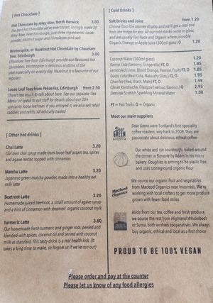 Menu 2 at The Wildcat in Fort William