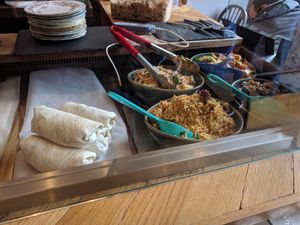 Salads and tortillas at The Wildcat in Fort William