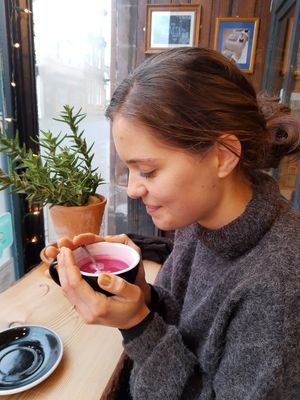 Beefroot latte. at The Wildcat in Fort William