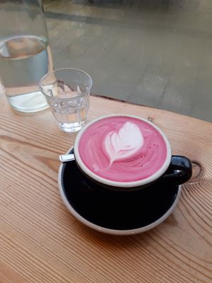 Beefroot latte. at The Wildcat in Fort William