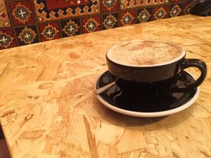 Chai latte with a shot of espresso at The Wildcat in Fort William