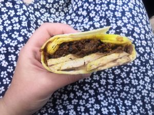 Japanese tofu wrap at The Wildcat in Fort William