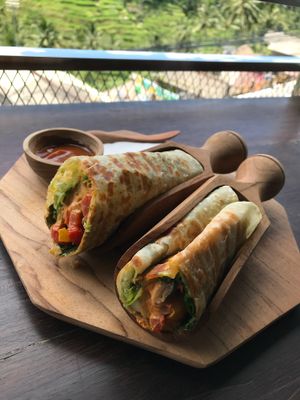 Vegan Asian kabob  at by Cafe in Tegallalang