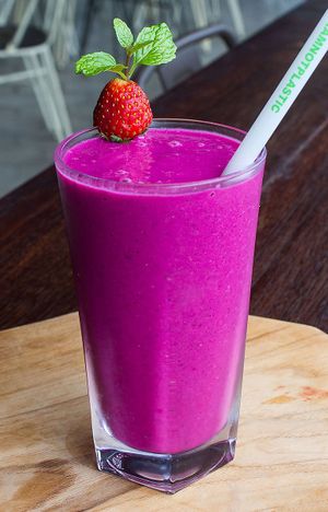 Pink Panther Smoothy at by Cafe in Tegallalang